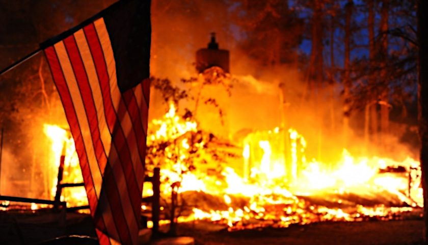 American Flag wildfire