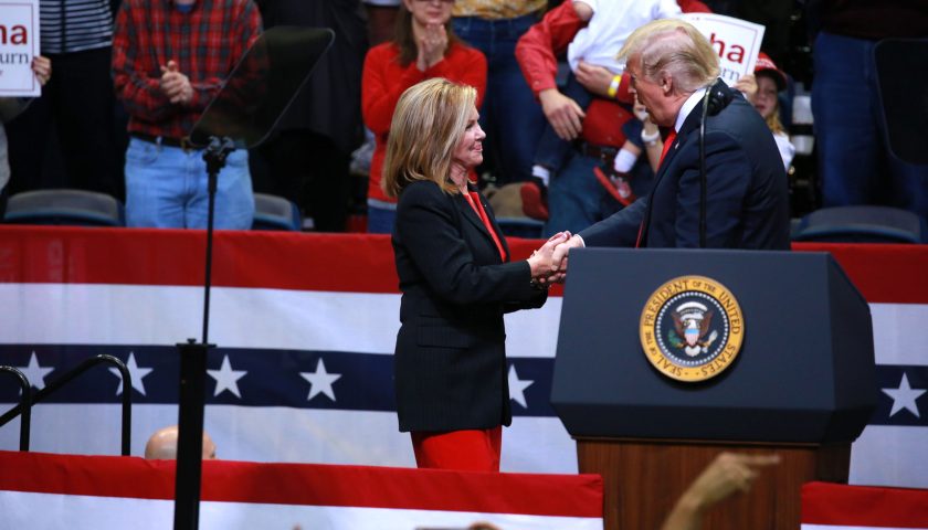 Marsha Blackburn and Donald Trump