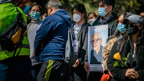 Group of people protesting