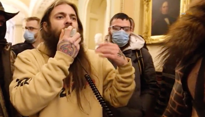 Screen capture of video footage from Jan. 6 Capitol riot
