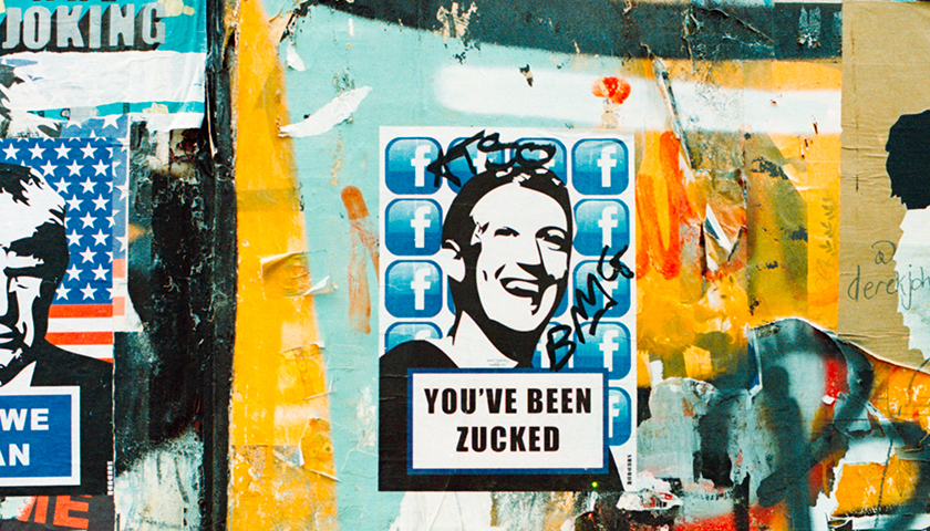 Graffiti of Mark Zuckerberg "You've been zucked"