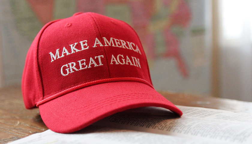 Make America Great Again hat on table