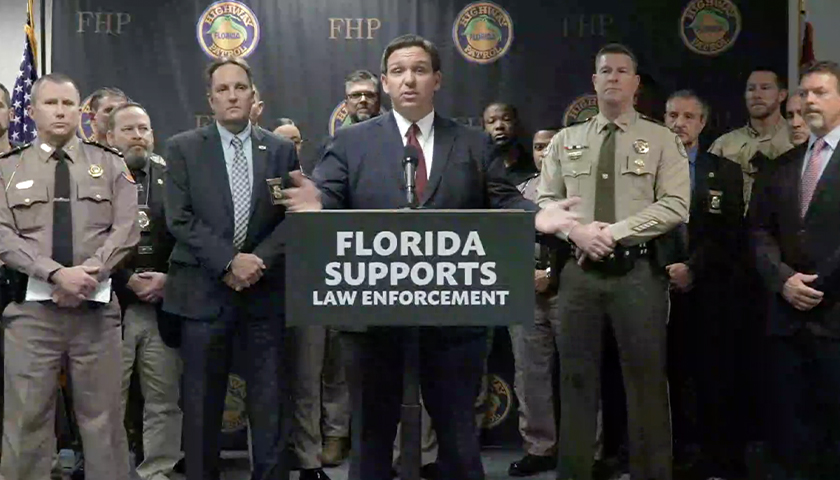 Ron DeSantis holds press conference to talk about the support of law enforcement