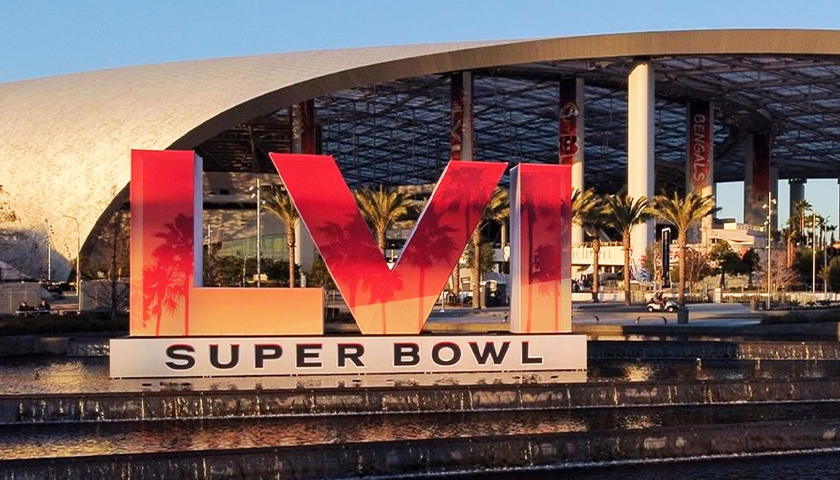 LVI Super Bowl sign