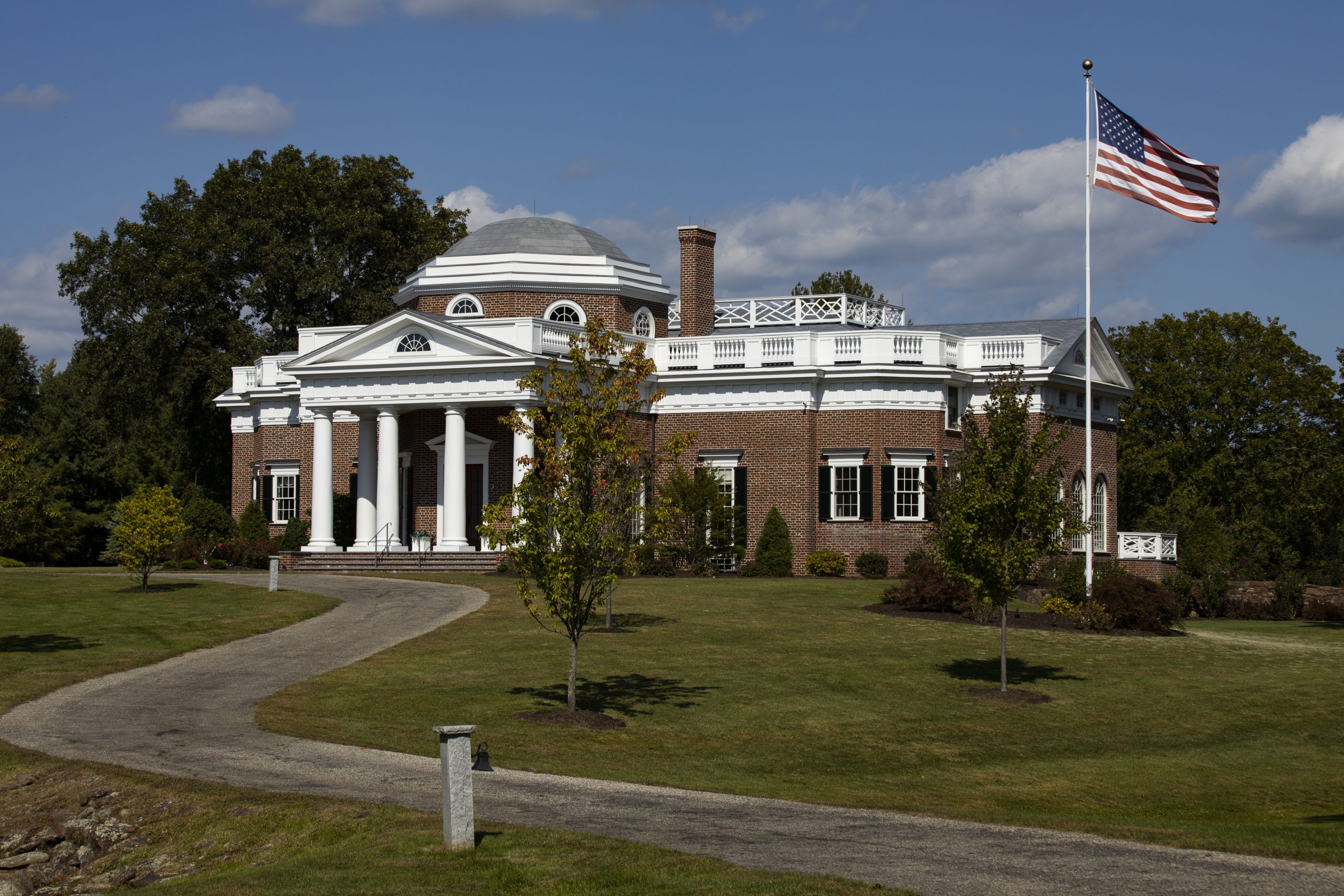 Hillsdale College's Monticello replica at the Blake Center donated by Prestley Blake in Somers, CT in on September 23, 2020.
