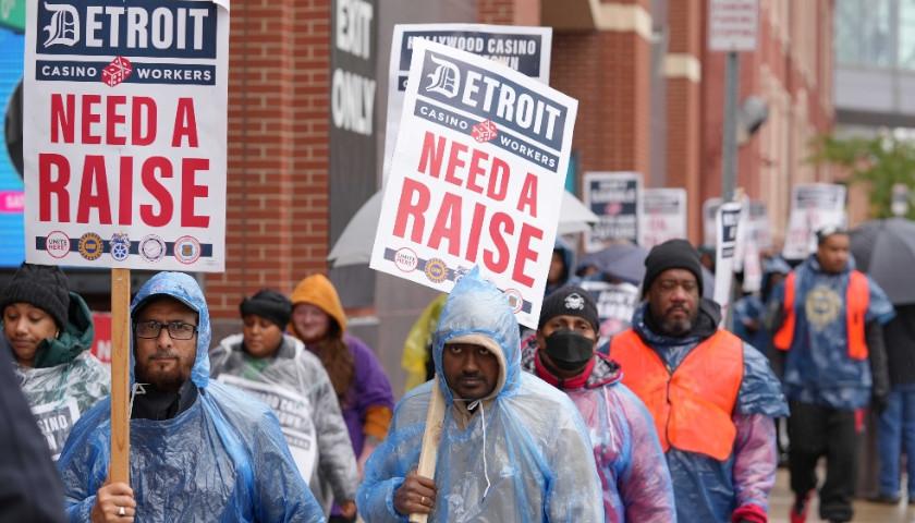 Workers on Strike in Detroit Casino Workers