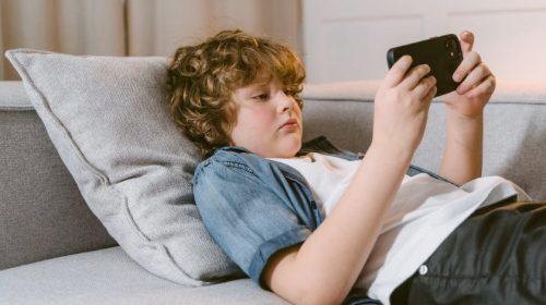 Kid on Phone