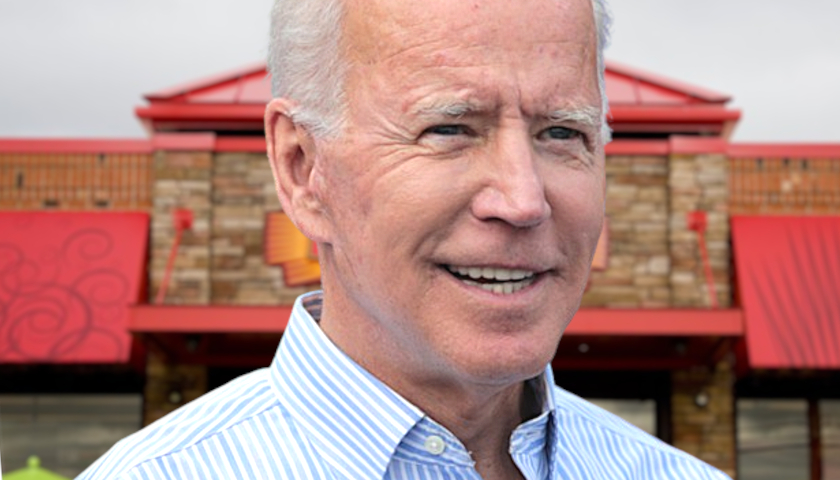 President Biden in front of a Sheetz store (composite image)