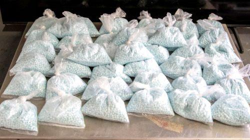 Bags of confiscated fentanyl