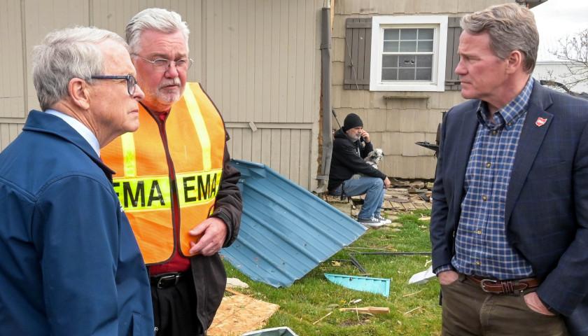 Mike DeWine surveys tornado damage