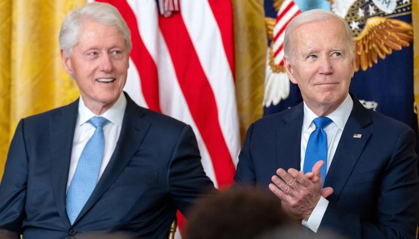 Bill Clinton with Joe Biden