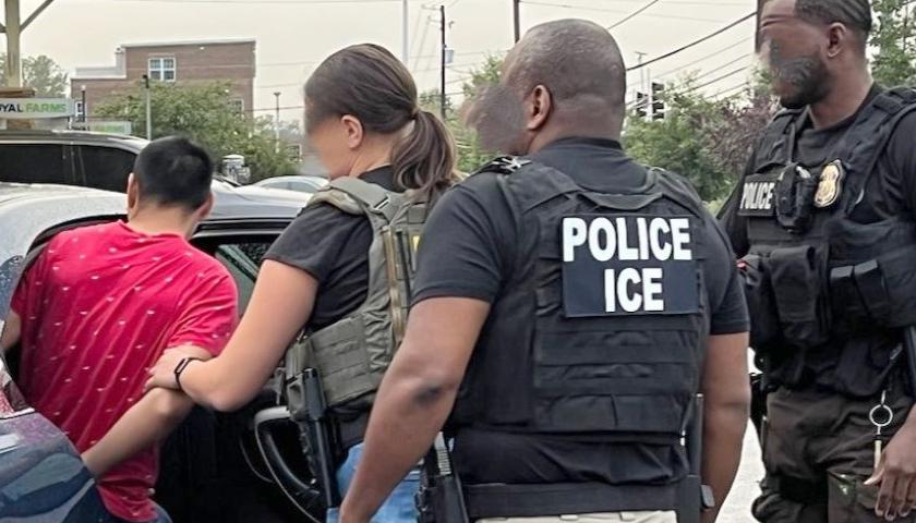 ICE arresting suspect
