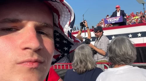 Brady Knox at the Donald Trump rally on July 13, 2024