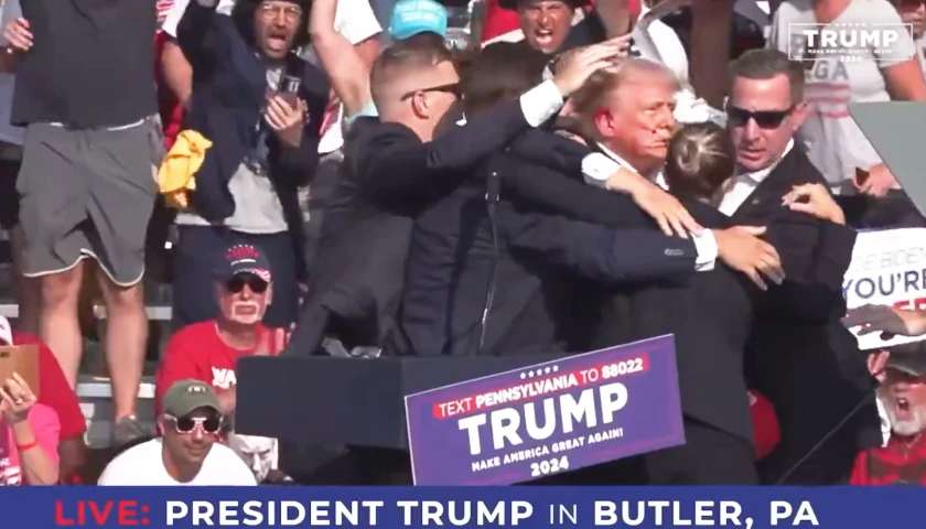Trump Bleeding from Ear at Rally