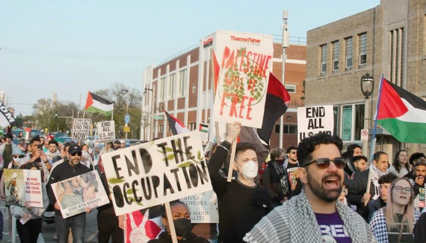 Pro-Palestinian protesters at UWM