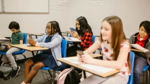 Students on Cell Phones