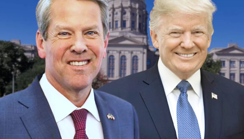 Brian Kemp and Donald Trump