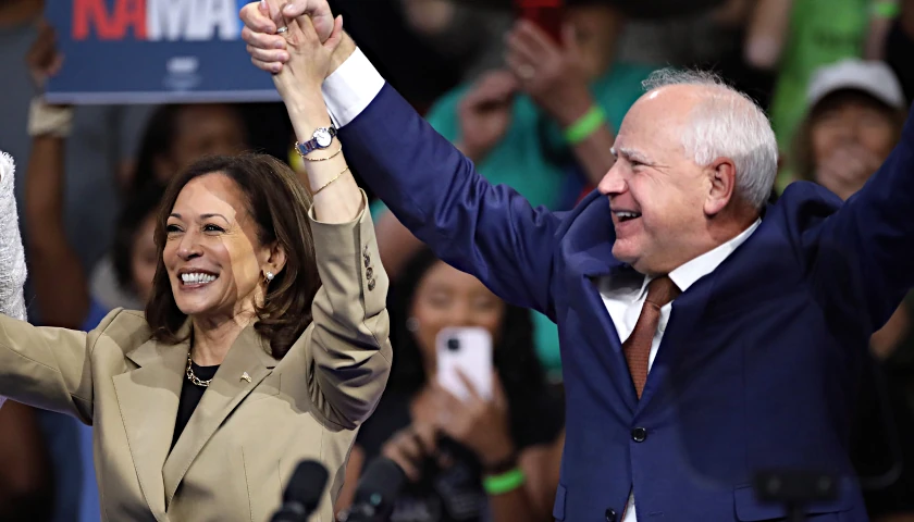 Kamala Harris and Tim Walz