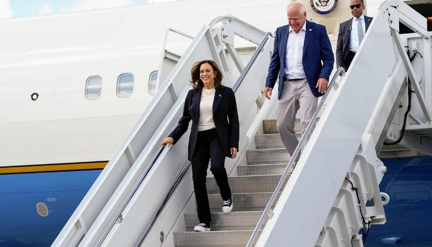 Kamala Harris and Tim Walz