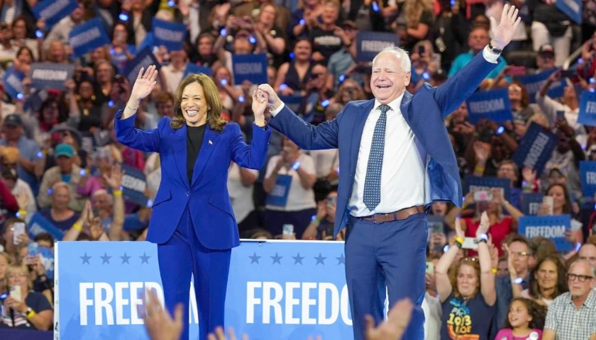 Tim Walz and Kamala Harris