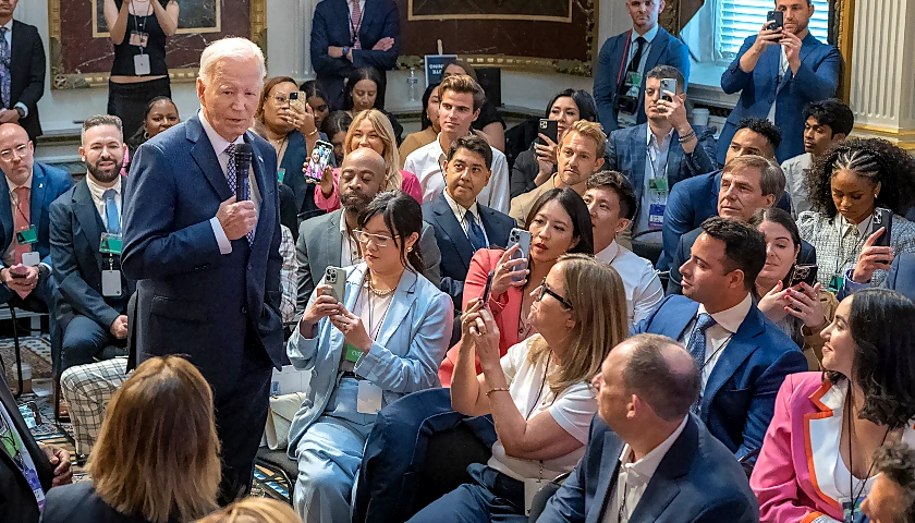 Joe Biden in the Indian Treaty Room