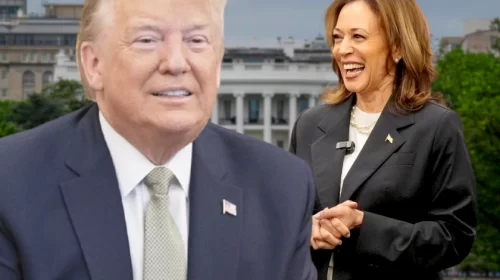 Donald Trump and Kamala Harris