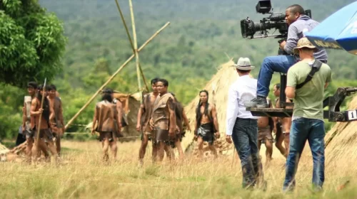 Movie shoot on location