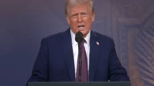 President Donald Trump addresses WEF in Davos