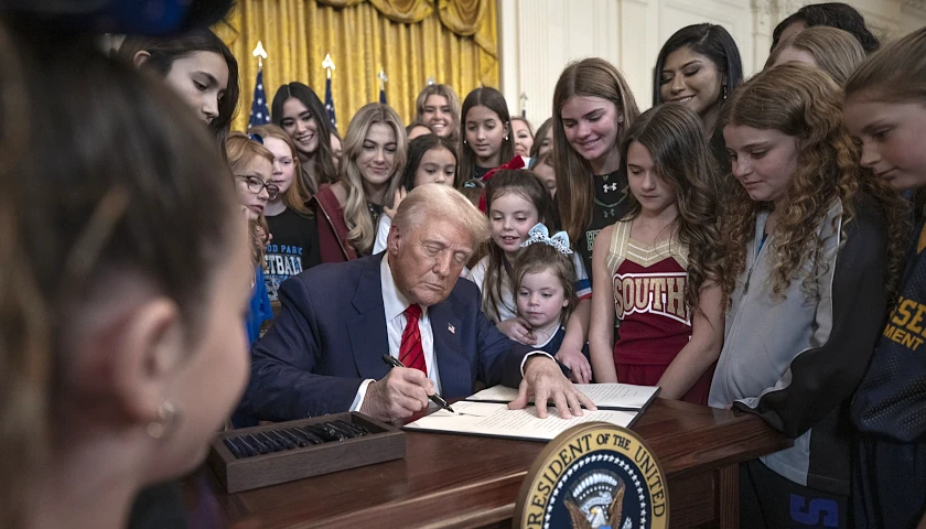 President Donald Trump signs Executove Order protecting girls' sports