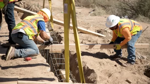 Border wall construction