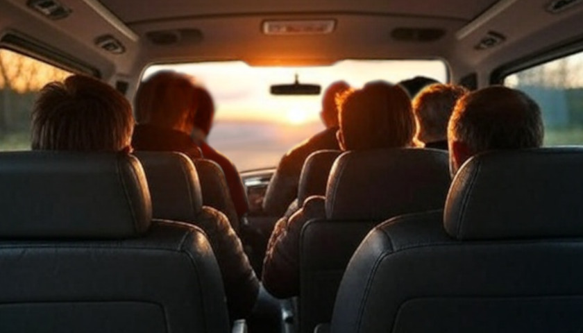 Passengers in a van