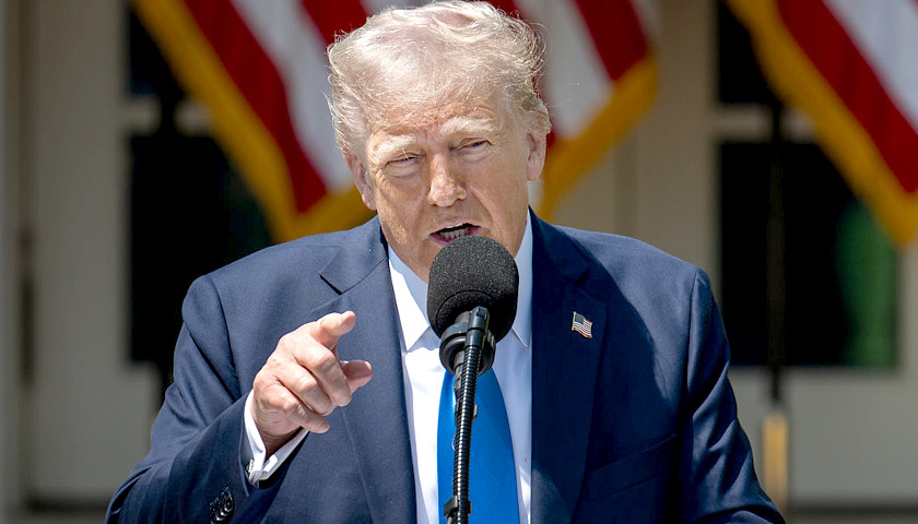 President Trump in the Rose Garden