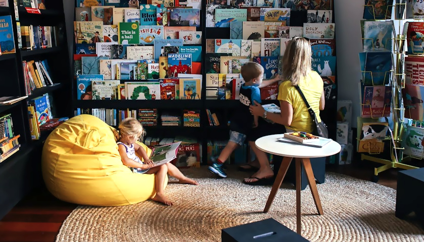Kids' section small library