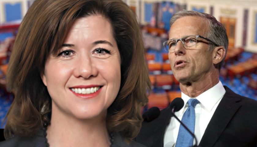 Senate Parliamentarian MacDonough, Sen. Maj. Ldr. John Thune