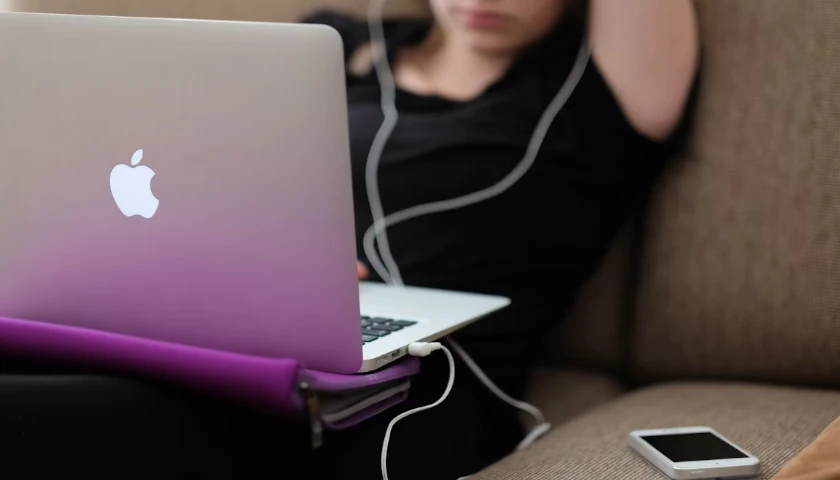 person on laptop