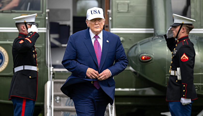 President Trump departs Marine One