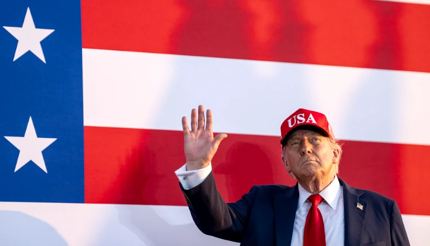 Trump with hat