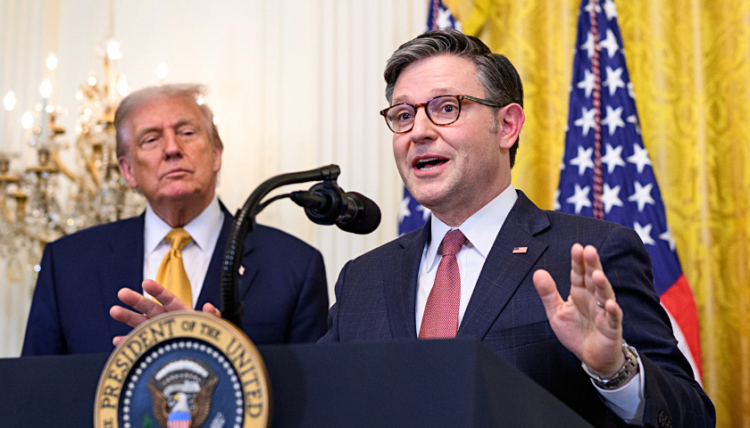 Speaker Mike Johnson and President Donald Trump