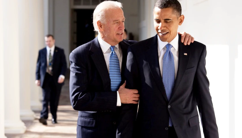 Biden and Obama
