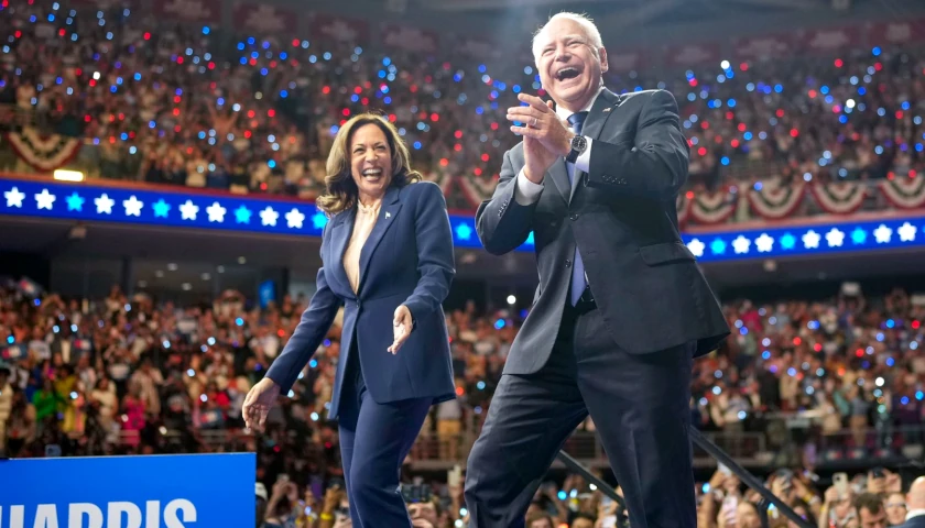 Kamala Harris and Tim Walz