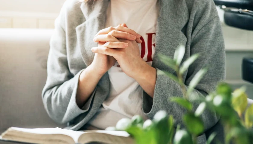 person praying