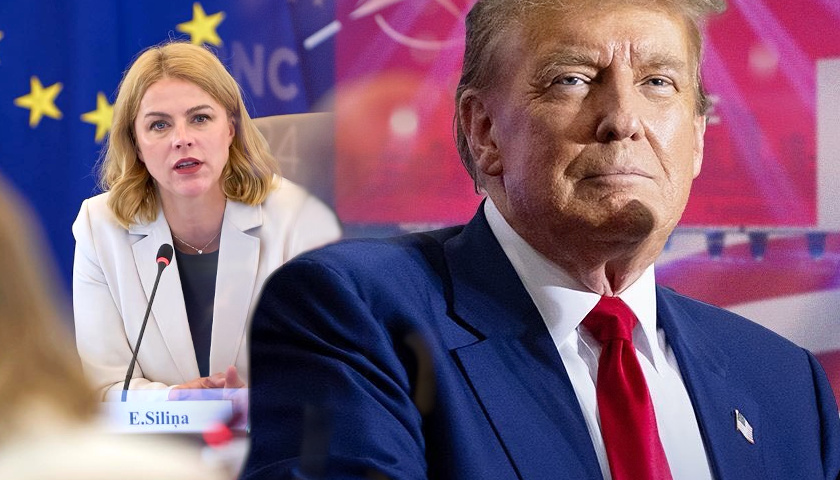 President Donald Trump, Latvian Prime Minister Evika Siliņa