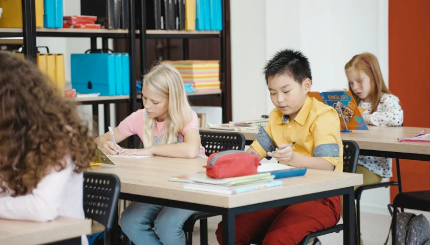 students working