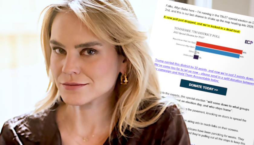 Democrat PAC Boosts Aftyn Behn in TN-7 with Email Sent in Candidate’s Name Citing Tight Polling Democrat PAC Boosts Aftyn Behn in TN-7 with Email Sent in Candidate’s Name Citing Tight Polling