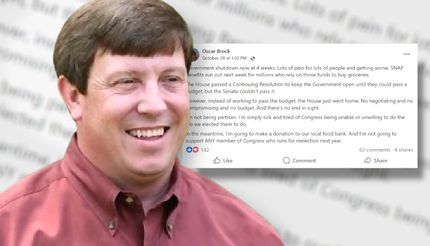 Tennessee Star’s Michael Patrick Leahy Calls for TNGOP Executive Committee Member Oscar Brock to Resign After He Stops Supporting Republicans over Government Shutdown