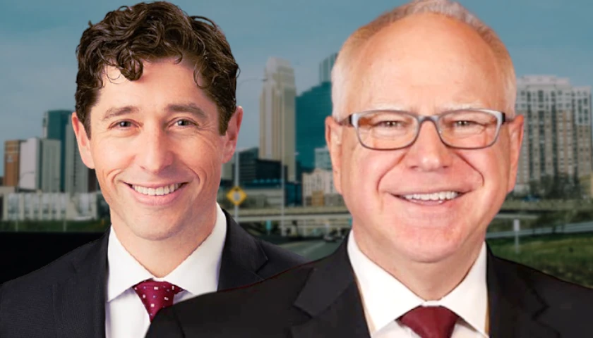 Jacob Frey and Tim Walz