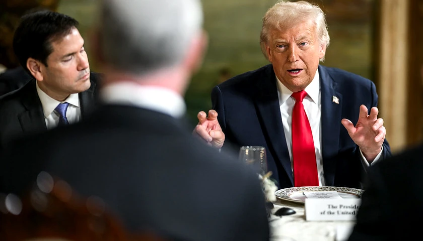 Trump at meeting
