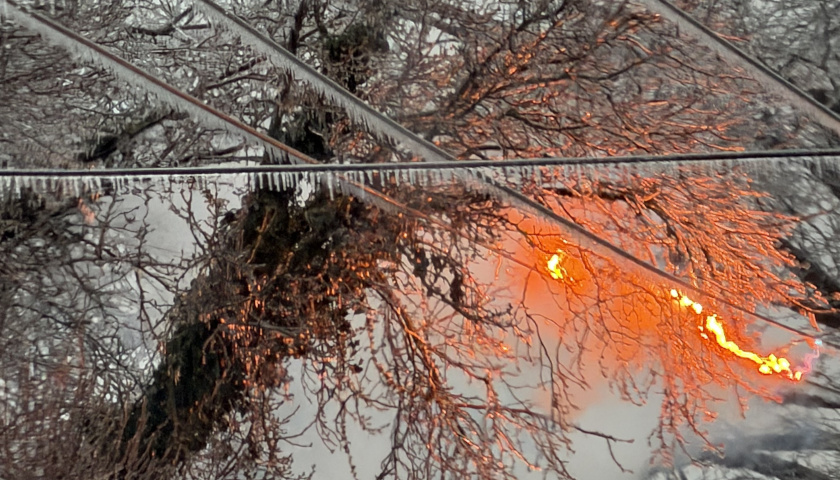 Nashville Electric Service power wire fire