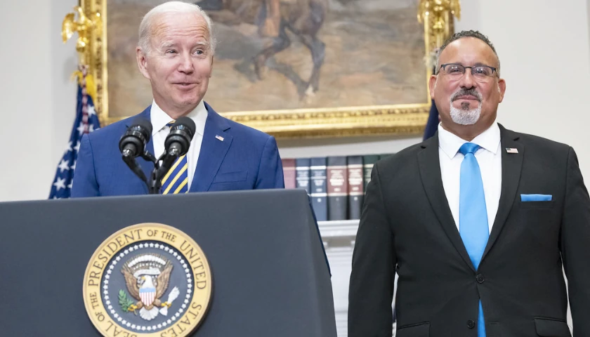 Biden and Cardona