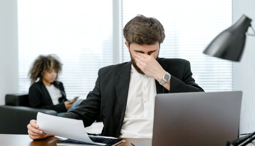 frustrated worker
